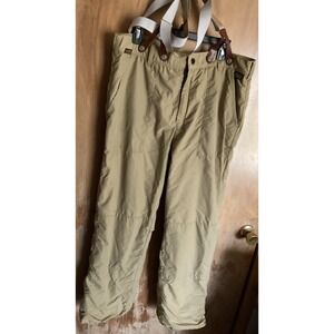 Remington Vintage Gore-Tex Hunting Pants Mens Large Tan Suspenders USA Made